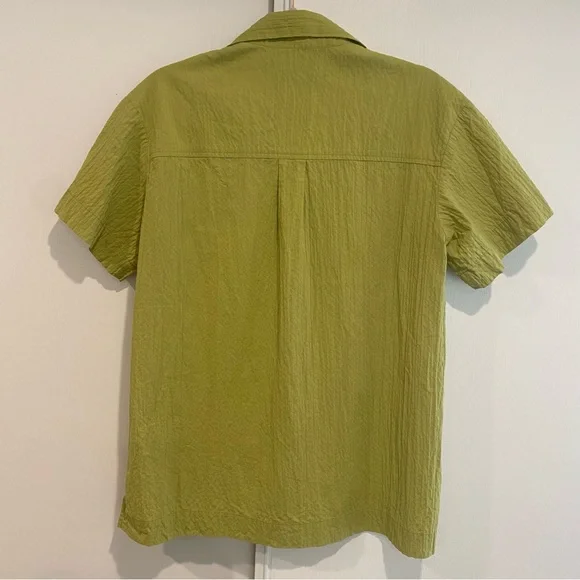 Ilana Kohn Chelito Shirt, Avo (lime green) Short Sleeve Blouse Small - Picture 4 of 8